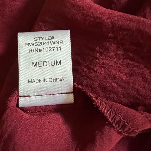 Harlow & Graham Maroon Tank Top with Black Lace Detail - Size M - Picture 3 of 6